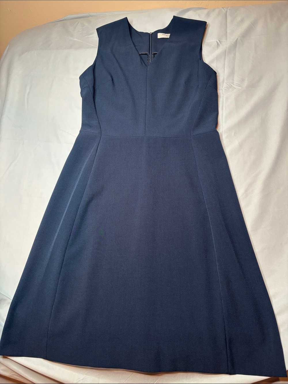 MM.LaFleur Navy Sleeveless Midi Dress